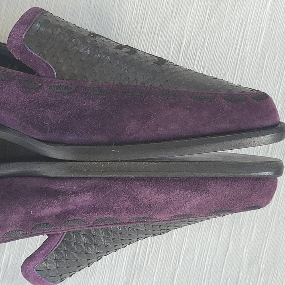 CASADEI Italian high quality luxury  monogram shoe 36 loafer slip on flat - Picture 6 of 17